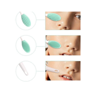 Brosse nettoyante pour le visage - Brosse à lèvres double face exfoliante pour nettoyer les pores et éliminer l'acné - Product Image 4