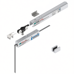 Juego Completo de Sistema Corredero HELM 73-80kg con Puertas de Vidrio ESG de 8/10 mm, Rieles para Cortinas y Accesorios - Product Image 3