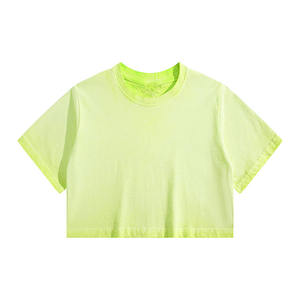 2025 New Women White Customized <b>T</b>-<b>Shirt</b> Sports Girls Pima Cotton Sport Slim <b>Fit</b> <b>Crop</b> Top Oversized <b>Crop</b> Top <b>T</b>-<b>Shirt</b> - Product Image 1