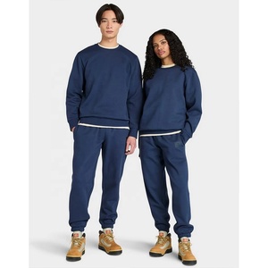Pantalon de survêtement en coton bleu marine pour homme, taille élastique avec cordon de serrage, bas de pantalon à revers, décontracté, avec poches latérales, pour l'automne - Product Image 6