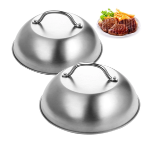 Ensemble de 2 pièces de couvertures de plats en acier inoxydable, couverture de service de gâteaux personnalisée d'excellente qualité, Offre Spéciale - Product Image 3