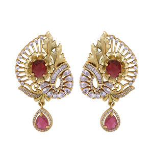 Elegant Custom Luxury Artificial Antique <b>Imitation</b> Jewelry AD Matte Plated Earrings Trendy Party Fashion Jewelry Reliable Export - Product Image 2