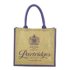 Sac en jute rouge personnalisé de qualité supérieure avec fenêtre Sac cadeau imprimé personnalisé à vendre - Product Image 2