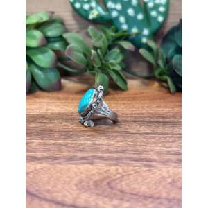 Rose Gold Plated Stainless Steel Navajo <b>Turquoise</b> <b>Ring</b> Size 7 - Product Image 4