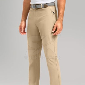 ... Pantalones de golf de ajuste activo para hombre con diseño de pierna cónica inteligente de tela elástica suave para uso diario, viajes de golf y uso casual - Product Image 5