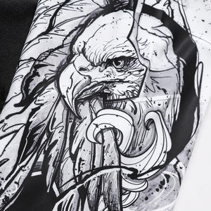 เสื้อยืดแขนยาวผู้ชายระเหิดแบบกําหนดเองยามเร่งเสื้ออัดยามผื่นโพลีเอสเตอร์ - Product Image 6