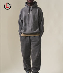 2025 haut tendance hommes lavage à l'acide survêtements haut niveau qualité hommes survêtements 2 pièces ensemble survêtement - Product Image 6