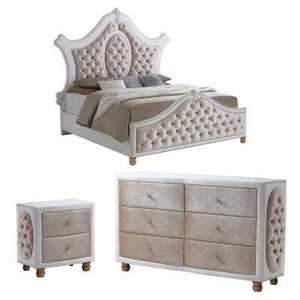 ชุดห้องนอนที่ดูคลาสสิกทันสมัยเตียงหุ้มเบาะควีนไซส์/คิงไซส์ - Product Image 1