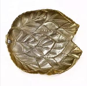 Tendance Moderne Décor À La Maison Plateau Feuille Texture Aluminium Chocolat pour Noël Mariage Thanksgiving Salon Cadeau Article - Product Image 4