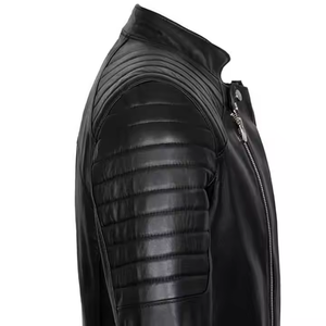 Chaqueta de moda de cuero Chaquetas de cuero delgadas de invierno transpirables para hombres Chaquetas de cuero de manga larga para hombres OEM - Product Image 4