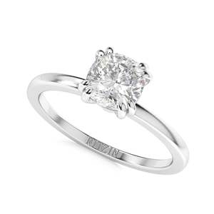 1.00 ctBague de fiançailles solitaire en diamant taillé sur coussin pour femme - Product Image 4