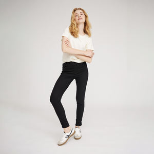 T-Shirt à col rond d'été confortable pour femmes haut en coton décontracté imprimé personnalisé anti-boulochage couleur unie respirant court - Product Image 4