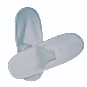 Lightweight Terry Cloth Fabric Absorbent Quick Dry Disposable Slippers for <b>Bathroom</b> Poolside Sauna Use 15 Pairs Bulk Package - Product Image 5