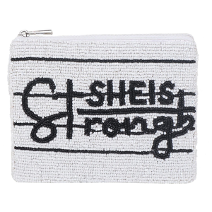 Monedero con cuentas colorido hecho a mano para adolescentes, monedero con bolsillo y cremallera personalizado con patrón bordado de glowin fashion - Product Image 1