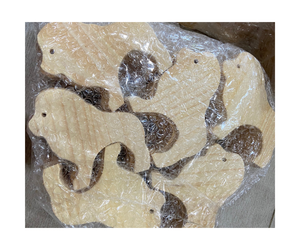 En bois sculpté forêt animaux ensemble de jeu jouets bois Animal décoration artisanat ours renard loup hérisson Bison lapin wapiti écureuil - Product Image 1