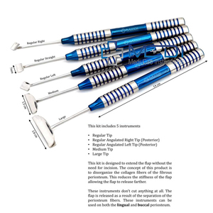 5 pièces ensemble Kit de brossage doux Instruments d'implants dentaires volets linguaux Cassette Kit de chirurgie périoste doux Kit d'implant de brossage - Product Image 2