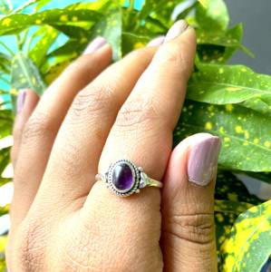 925 Sterling Silver <b>Fine</b> <b>Ring</b> Natural Amethyst Gemstone Elegant and Luxurious - Product Image 2