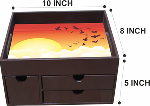 กล่องลิ้นชักพิมพ์ลายเคลือบสีสดใสพร้อมฟังก์ชันการจัดเก็บที่หรูหราด้วยฟังก์ชันดึงที่เรียบเนียนโซลูชันการจัดเก็บที่หรูหราโดย tradebyd - Product Image 3