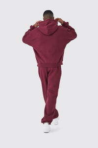 Chándales 2024 de algodón con estampado 3D de peso pesado personalizado 100%, pantalones de chándal acampanados de gran tamaño, conjuntos de chándal para correr para hombres - Product Image 4