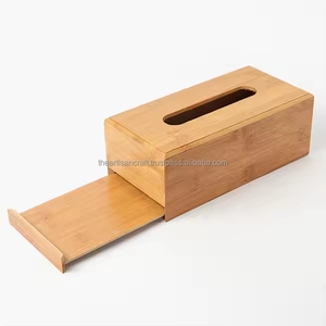 Boîte à mouchoirs en bois naturel fabriquée à la main pour un usage quotidien et des boîtes de support en bois pour papier serviette - Product Image 4