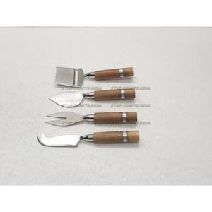 Vaisselle en gros, ensemble de couverts à fromage en acier inoxydable argenté, couverts plats avec manche en résine, couverts de mariage - Product Image 4