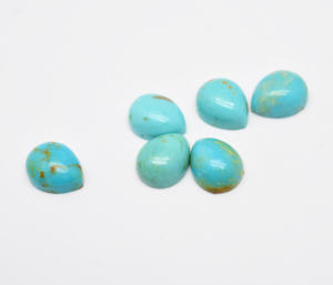 Natural Arizona turquesa pera piedra preciosa turquesa proveedor mayorista 10X8 MM calibrado anillo de piedras preciosas sueltas tamaño Turquesa - Product Image 3