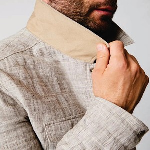 Revers tridimensionnel à la mode jeunesse printemps veste hommes coton Oxford chemise décontracté à manches longues couture chemise - Product Image 4