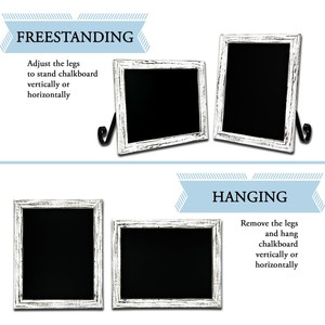 Petit <span class=keywords><strong>tableau</strong></span> noir magnétique en bois pour menu de <span class=keywords><strong>cuisine</strong></span> avec support - Product Image 2