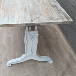 Table à manger industrielle en métal durable et élégante avec manivelle manuelle, couleur verte rustique RGDT00414, taille et couleur personnalisables pour l'école, le restaurant - Product Image 6
