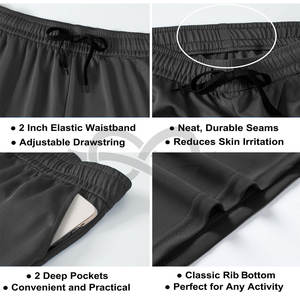 Pantalones cortos atléticos de entrenamiento para hombre, pantalones cortos para correr de secado rápido de 7 y 5 pulgadas para hombre, pantalones cortos deportivos ligeros para gimnasio, bolsillos para entrenamiento - Product Image 5