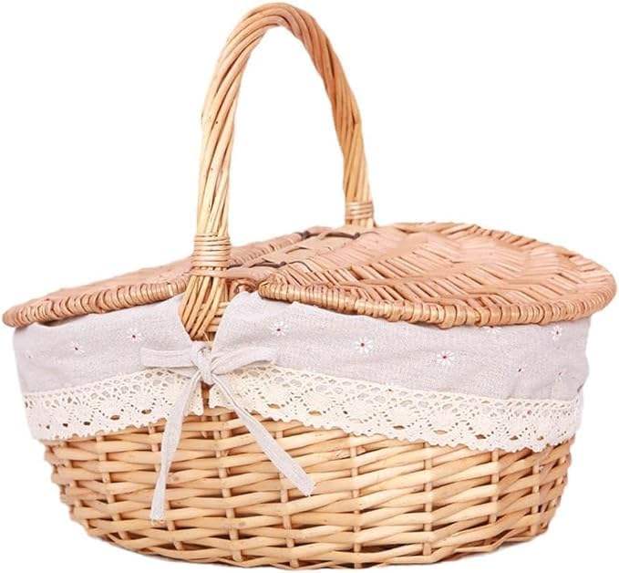 Plastic Picnic Basket with Handle Durable Versatile