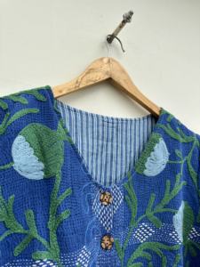 Nueva chaqueta Kantha bordada Suzani hecha a mano para mujer, Chaqueta corta Suzani, Blazers de tamaño libre, Chaqueta corta acolchada, regalo para ella - Product Image 2