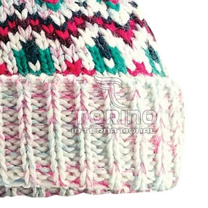 Vente en ligne directe d'usine 100% laine Jacquard Beanie chapeaux marque privée personnalisée bas quantité minimale de commande direct du fabricant - Product Image 6
