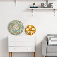 Magnifique Décoration Murale en Jonc de Mer, Panier Mural Fait Main Style Bohème pour une Décoration Intérieure Écologique