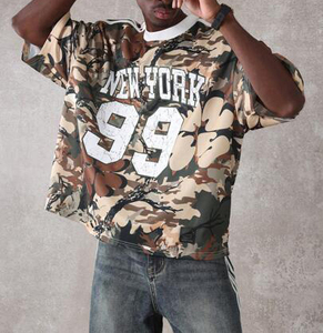 300gsm Peso pesado 100% Algodón secado rápido Recortado Ajuste diseño personalizado Lavado ácido Gráfico con Logo Serigrafía camiseta unisex - Product Image 4