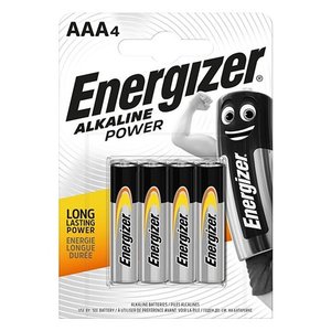 ถ่านอัลคาไลน์เอเนอร์ไจเซอร์ ขนาด AAA แพ็ค 4 ก้อน พลังงานยาวนาน - Product Image 1
