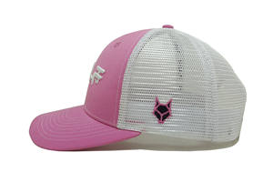 Gorra Trucker Rosa Intenso con Logotipo Bordado, Diseño Personalizado, Perfil Alto, Etiqueta Personalizada, 6 Paneles, Malla, Modelo L04 - Product Image 4
