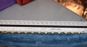 4 CT Round Cut Moissanite Tennis Bracelet Yellow Gold Plated <b>Silver</b> for Weddings Parties Engagements Chic <b>Charm</b> Bracelets - Product Image 3