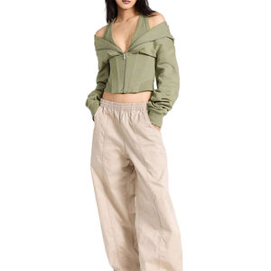 Top Corto Personalizado de Manga Larga, Dos Capas, para Mujer, Informal, de Punto, con Cierre, Estilo Corsé - Product Image 4