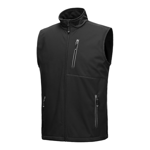 Chaleco sin mangas Softshell para hombre de calidad superior, chaqueta impermeable para trabajo al aire libre con cremallera 1/4, chaleco de Golf de rendimiento - Product Image 1