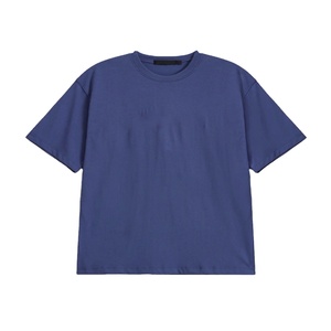 เสื้อยืดผู้ชายขนาดใหญ่และสูงพิเศษผ้าซี่โครง240พิมพ์โลโก้ที่ไม่ซ้ำกันทรงหลวมพอดีสำหรับสวมใส่สบายในชีวิตประจำวัน - Product Image 1