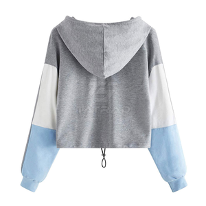 เสื้อฮู้ดครอปท็อปสำหรับผู้หญิง กันลม ผ้าฝ้าย 100% ระบายอากาศดี สไตล์สตรีทแวร์ ปรับแต่งขนาดและสีได้ ผลิตในปากีสถาน - Product Image 2