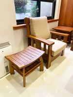 Tabouret en teck moderne sud-ouest avec rangement fonctionnel, chaise en bois pour salle de bain | Teck massif, fabrication OEM/ODM, fourniture directe d'usine