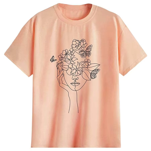 Haute qualité 100% coton col rond manches courtes hommes T-Shirt tissu tricoté séchage rapide impression Logo personnalisable nouveau Design - Product Image 1