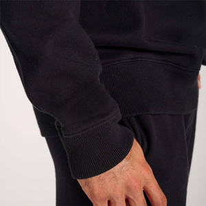 Sweat-shirt unisexe en molleton de coton mélangé noir, personnalisé, surdimensionné, col rond, streetwear, décontracté, chaud, pull d'hiver - Product Image 5