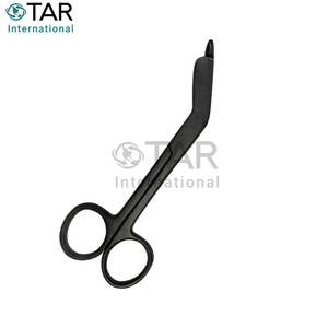 Ciseaux à pansements Lister en acier inoxydable noir avec logo personnalisé, prix de gros, ciseaux médicaux professionnels pour infirmières, durables - Product Image 5