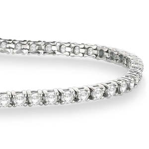 Bracelet tennis en or blanc 14 carats avec diamants éternels 3,51 ct, accessoire de mode élégant - Product Image 3
