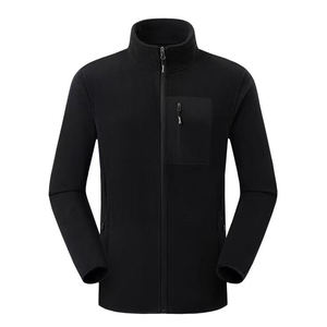 เสื้อแจ็คเก็ตผ้าฟลีซสำหรับผู้ชายฤดูหนาว สีพื้น ดีไซน์มีฮู้ด เหมาะสำหรับใส่กลางแจ้งและสวมใส่ลำลอง - Product Image 4