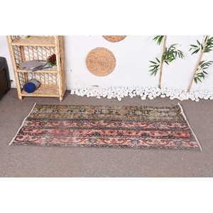 Alfombra turca Floral azul roja Vintage área grande 250X540cm Alfombra de lana respaldo de látex para sala de estar estilo pasillo para adolescentes - Product Image 1