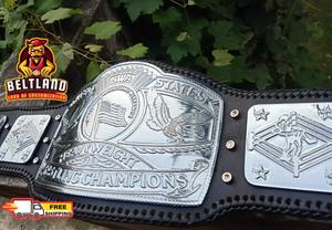 เข็มขัดแชมป์มวยปล้ำรุ่นเฮฟวี่เวท NWA สหรัฐอเมริกา ขนาดผู้ใหญ่ ทำจากสังกะสี หนา 2 มม. 4 มม. - Product Image 3
